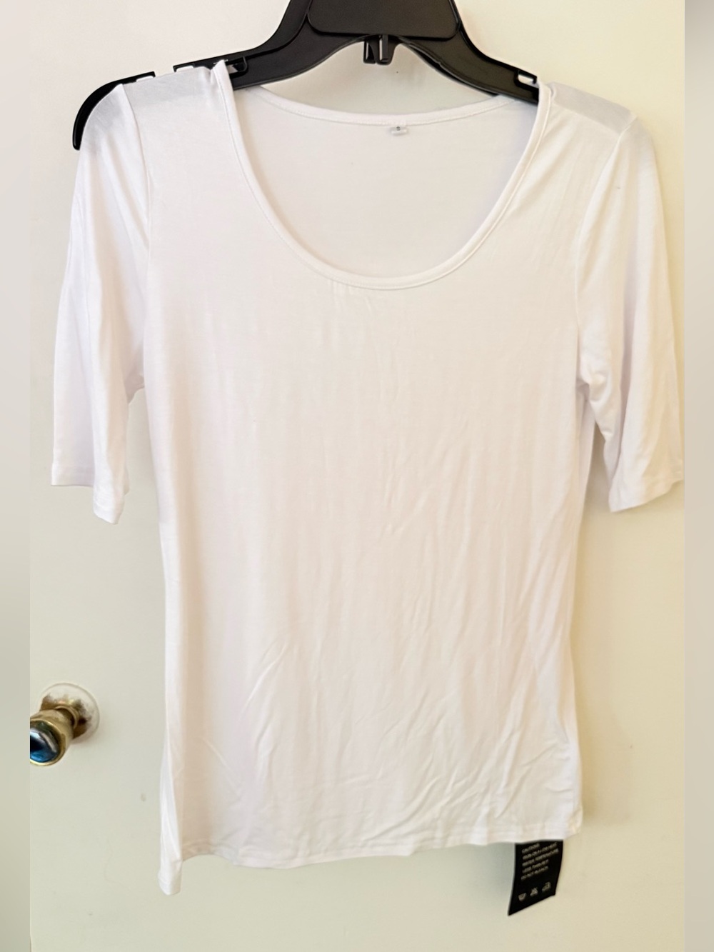 White Scoop Neck Women’s Top